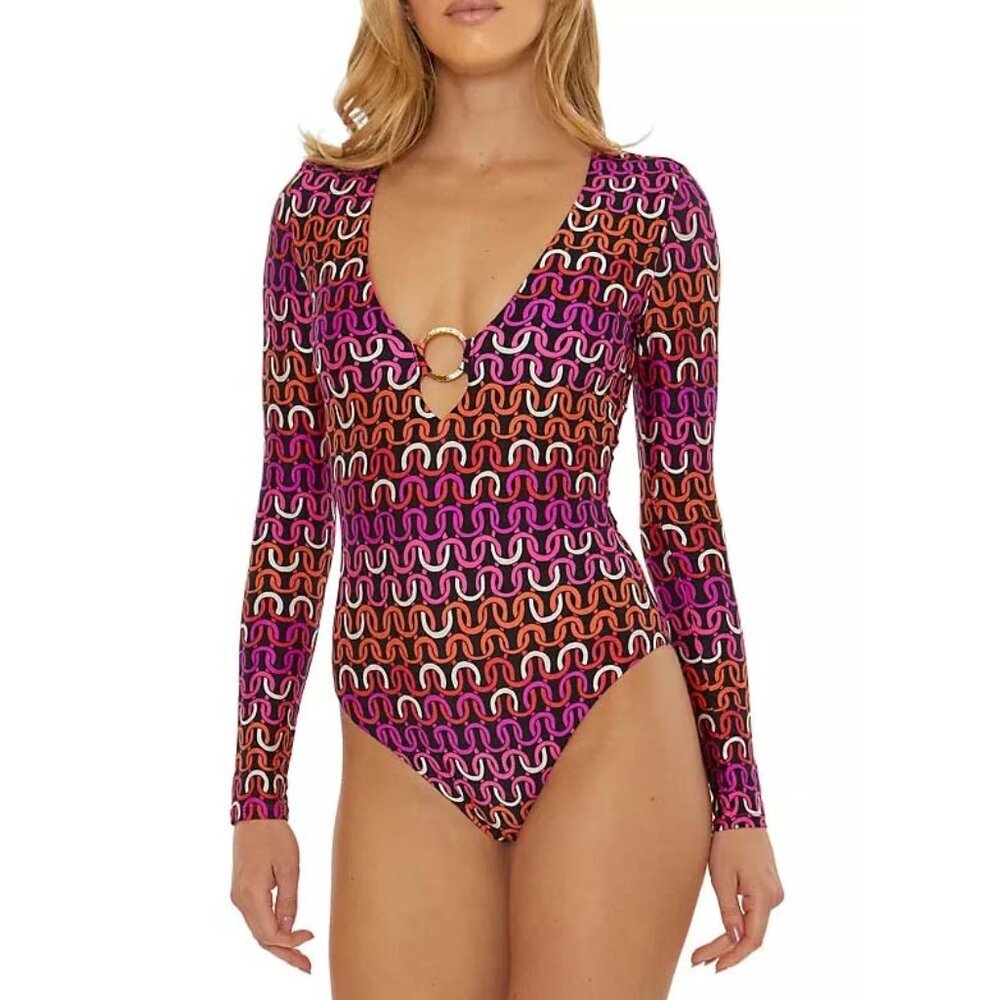 NWT Trina Turk Women's Echo Paddlesuit One Piece Swimsuit